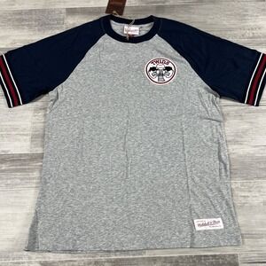 Mitchell & Ness MLB Team Captain Tee - Minnesota Twins Men's Large Gray/Blue NWT